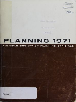 cover image of Planning 1971: Selected Papers from the ASPO National Planning Conference